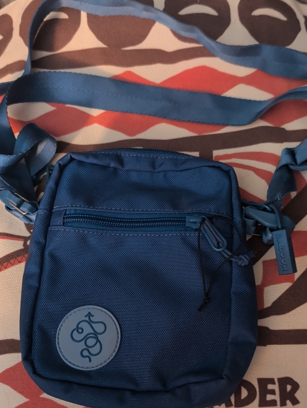 Baboon To The Moon Crossbody Small Travel Bag Blue